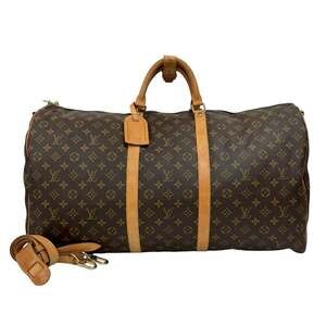 LOUIS VUITTON Authentic Brown Monogram Leather Shoulder Bag